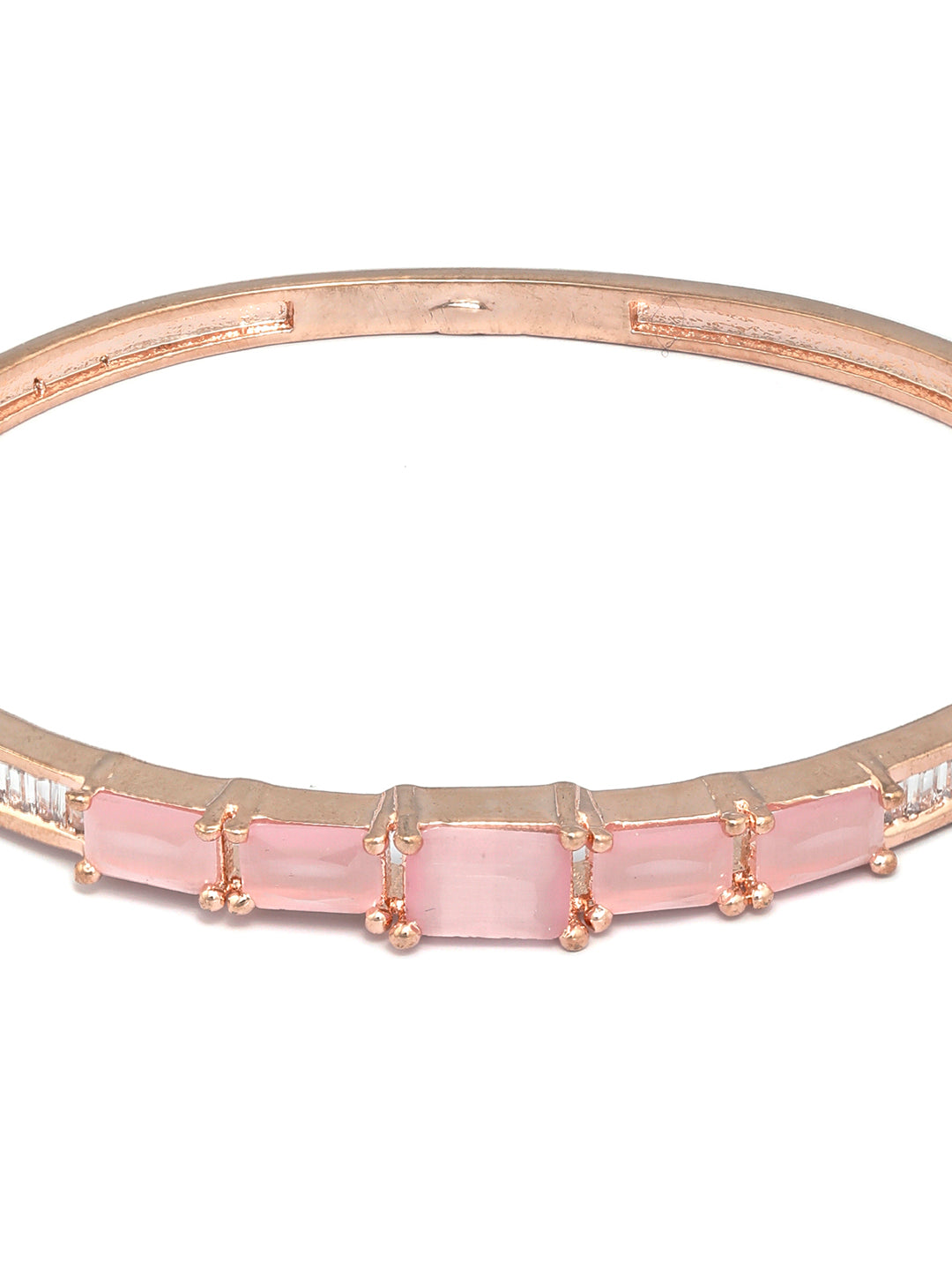 Elegant Pink Stone Rose Gold Bracelet