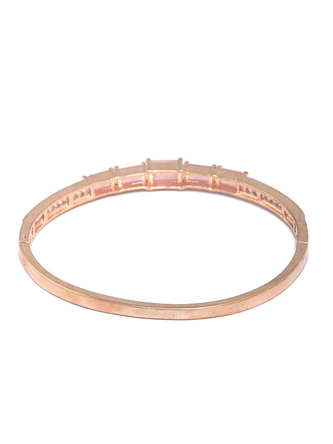 Elegant Pink Stone Rose Gold Bracelet