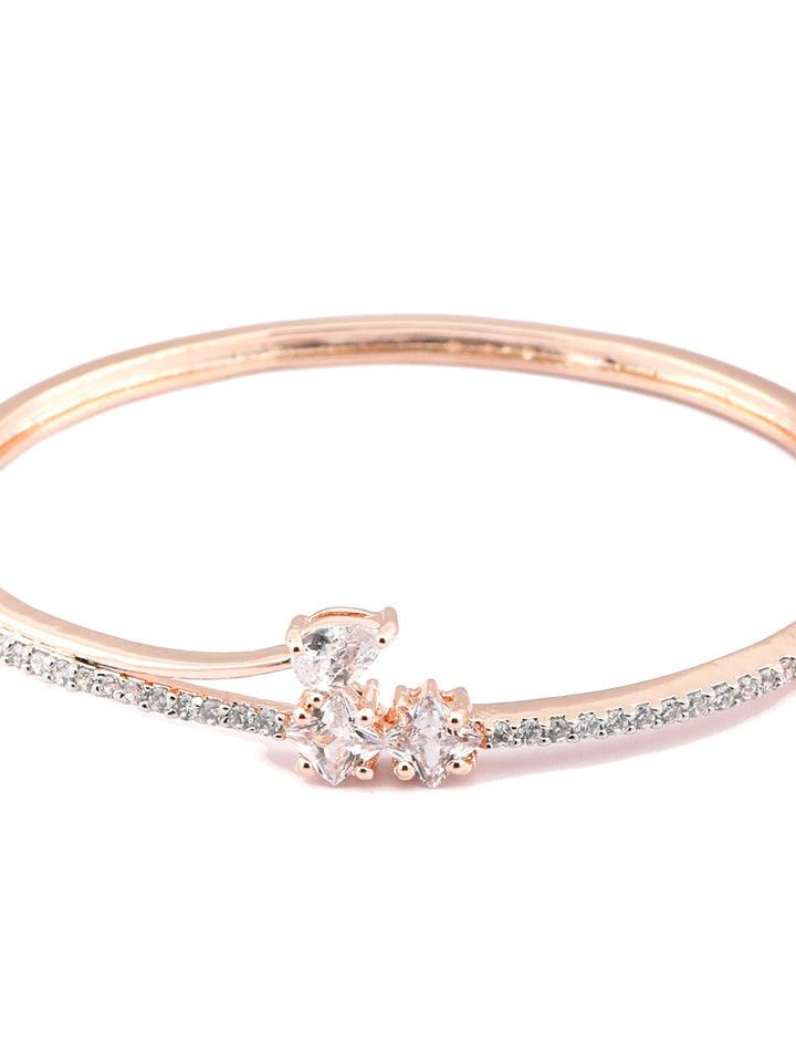 Elegant American Diamond Rose Gold Bracelet