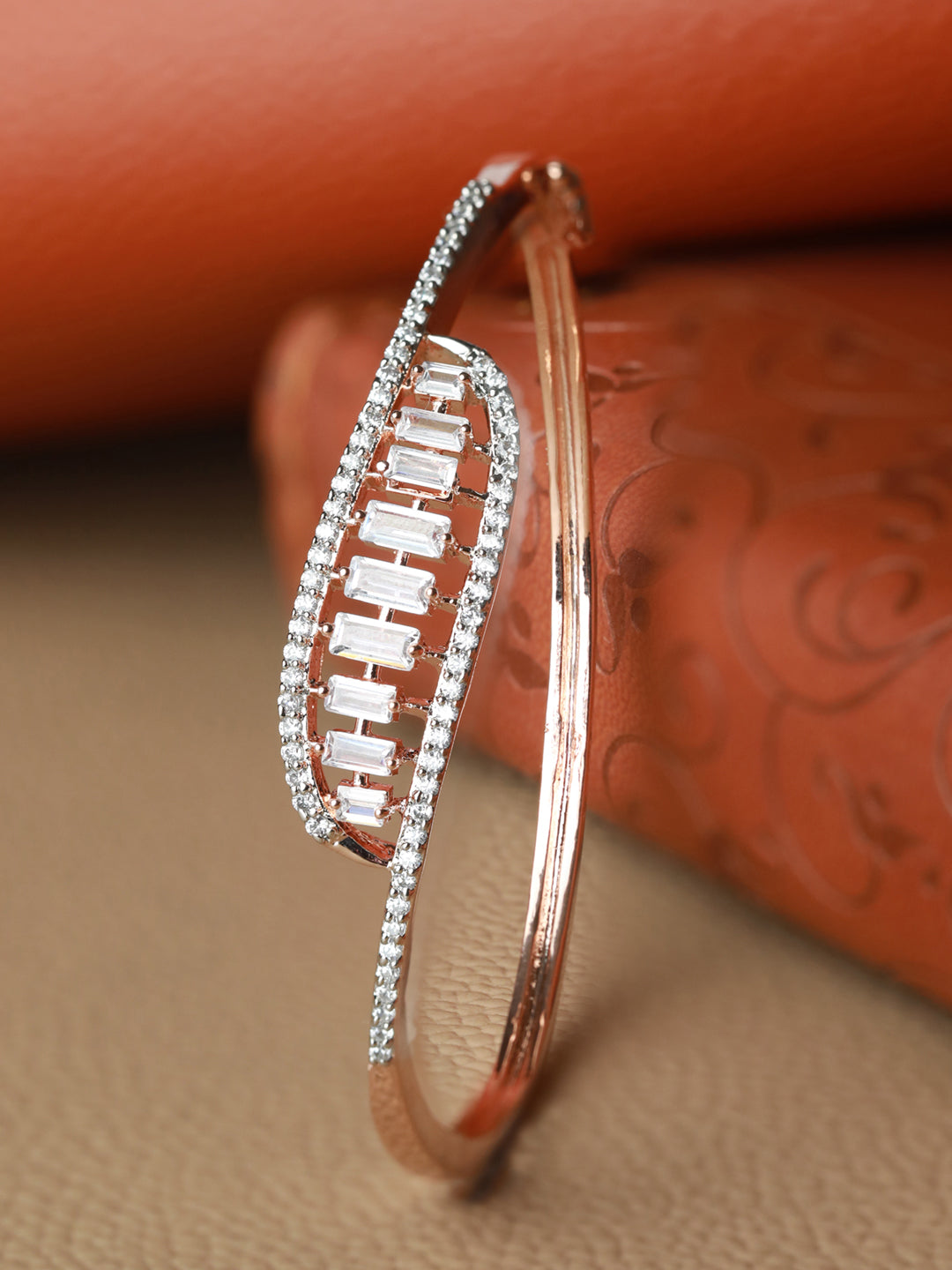Elegant Baguette Stone American Diamond Bracelet