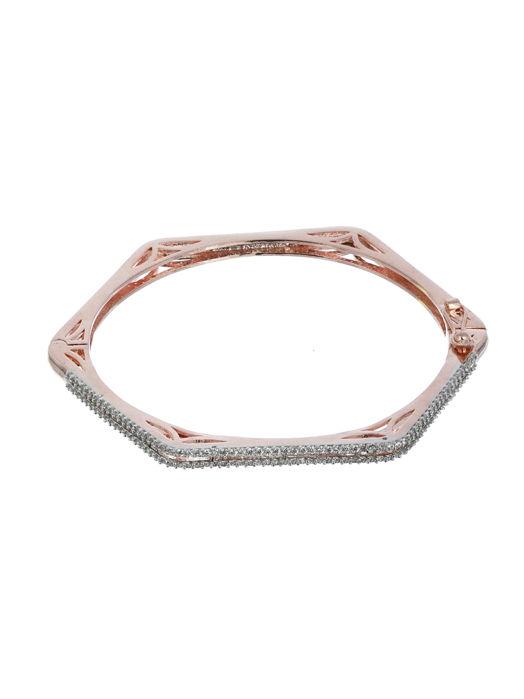 Priyaasi Elegant Hexagon Shaped American Diamond Bracelet