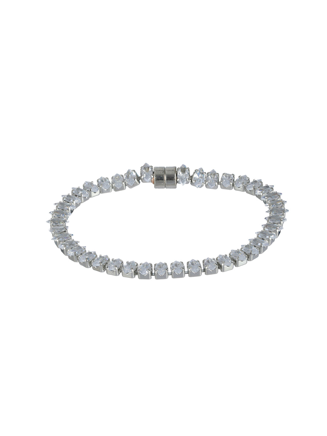 Priyaasi Elegant American Diamond Silver-Plated Bracelet