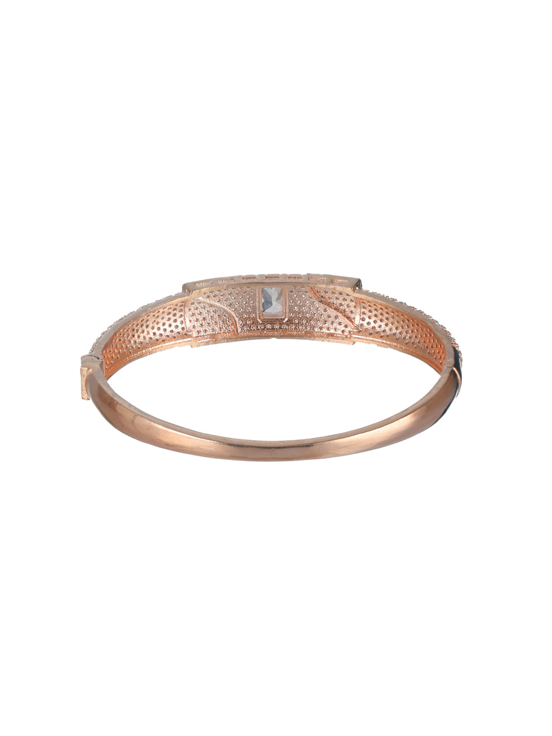 Priyaasi Elegant Solitaire AD Rose Gold-Plated Bracelet