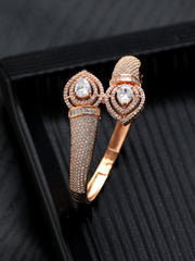 Priyaasi Elegant American Diamond Rose Gold-Plated Bracelet