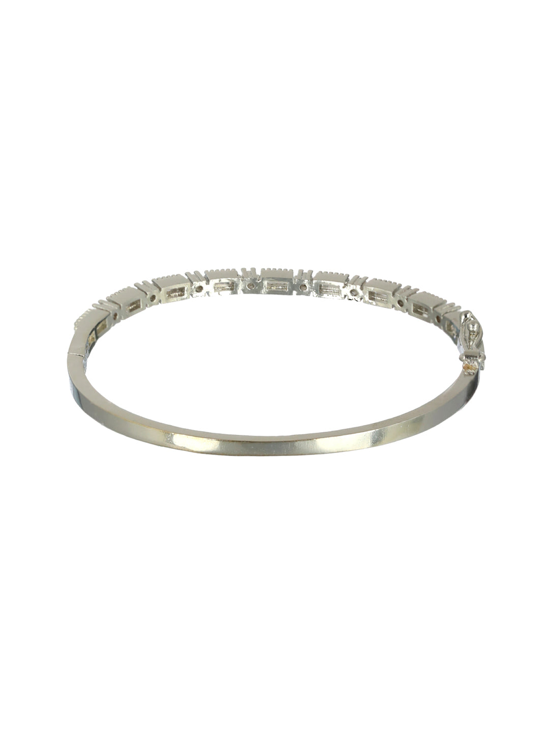 Priyaasi Elegant American Diamond Silver-Plated Bracelet