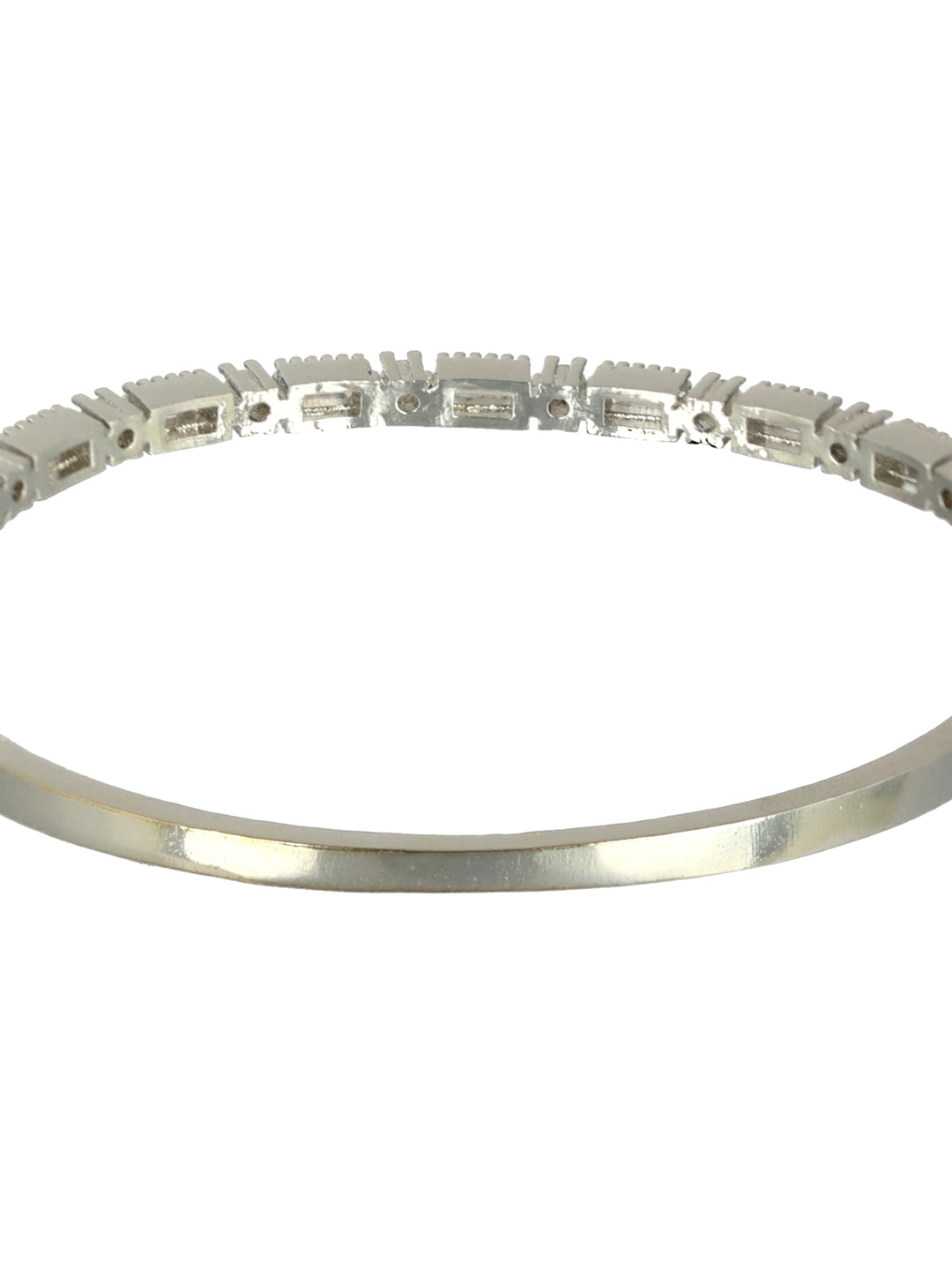 Priyaasi Elegant American Diamond Silver-Plated Bracelet