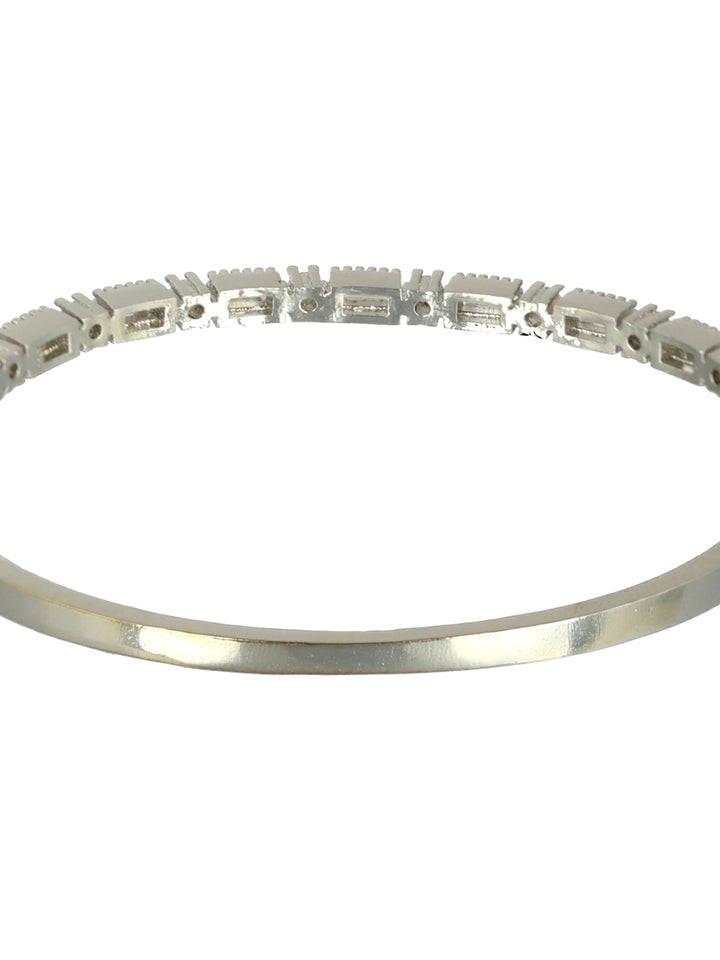 Priyaasi Elegant American Diamond Silver-Plated Bracelet