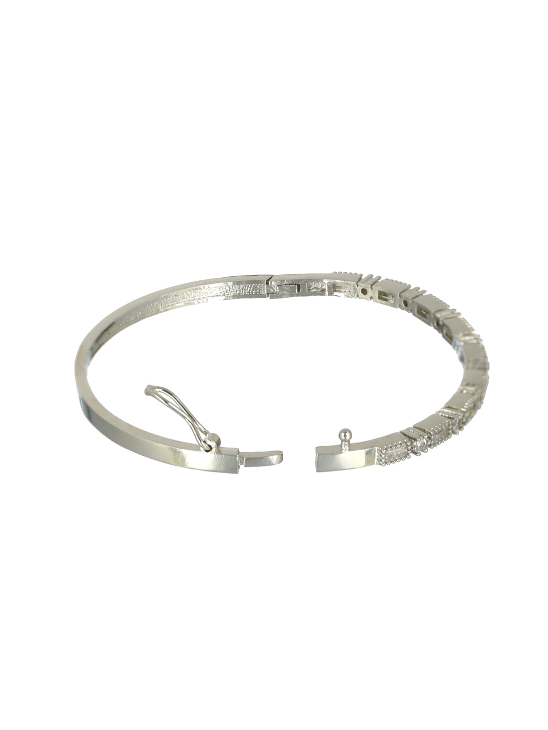 Priyaasi Elegant American Diamond Silver-Plated Bracelet