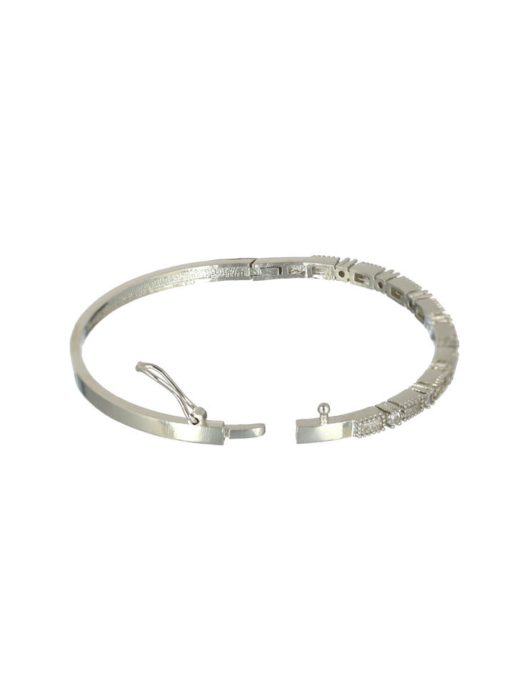 Priyaasi Elegant American Diamond Silver-Plated Bracelet