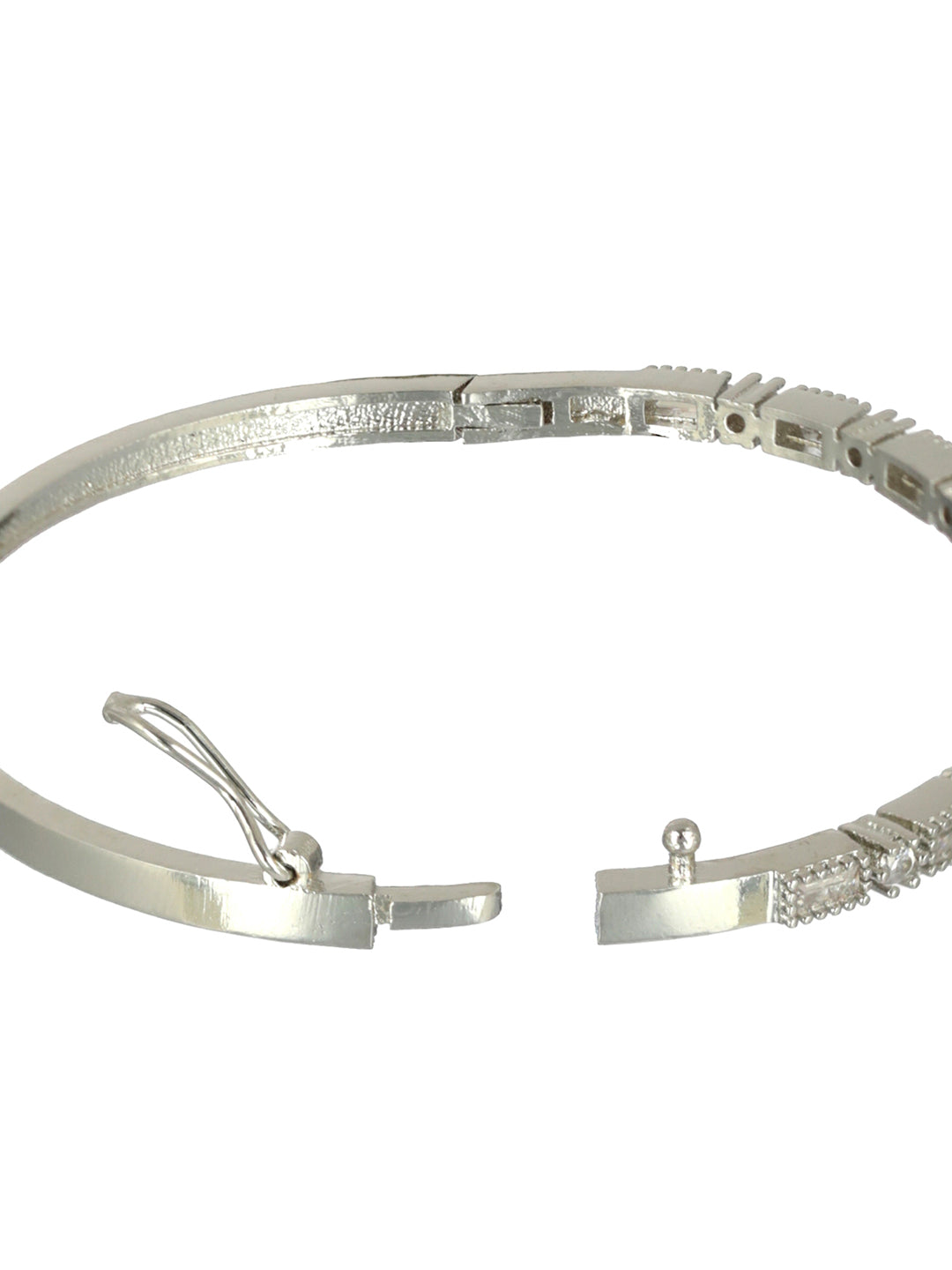 Priyaasi Elegant American Diamond Silver-Plated Bracelet