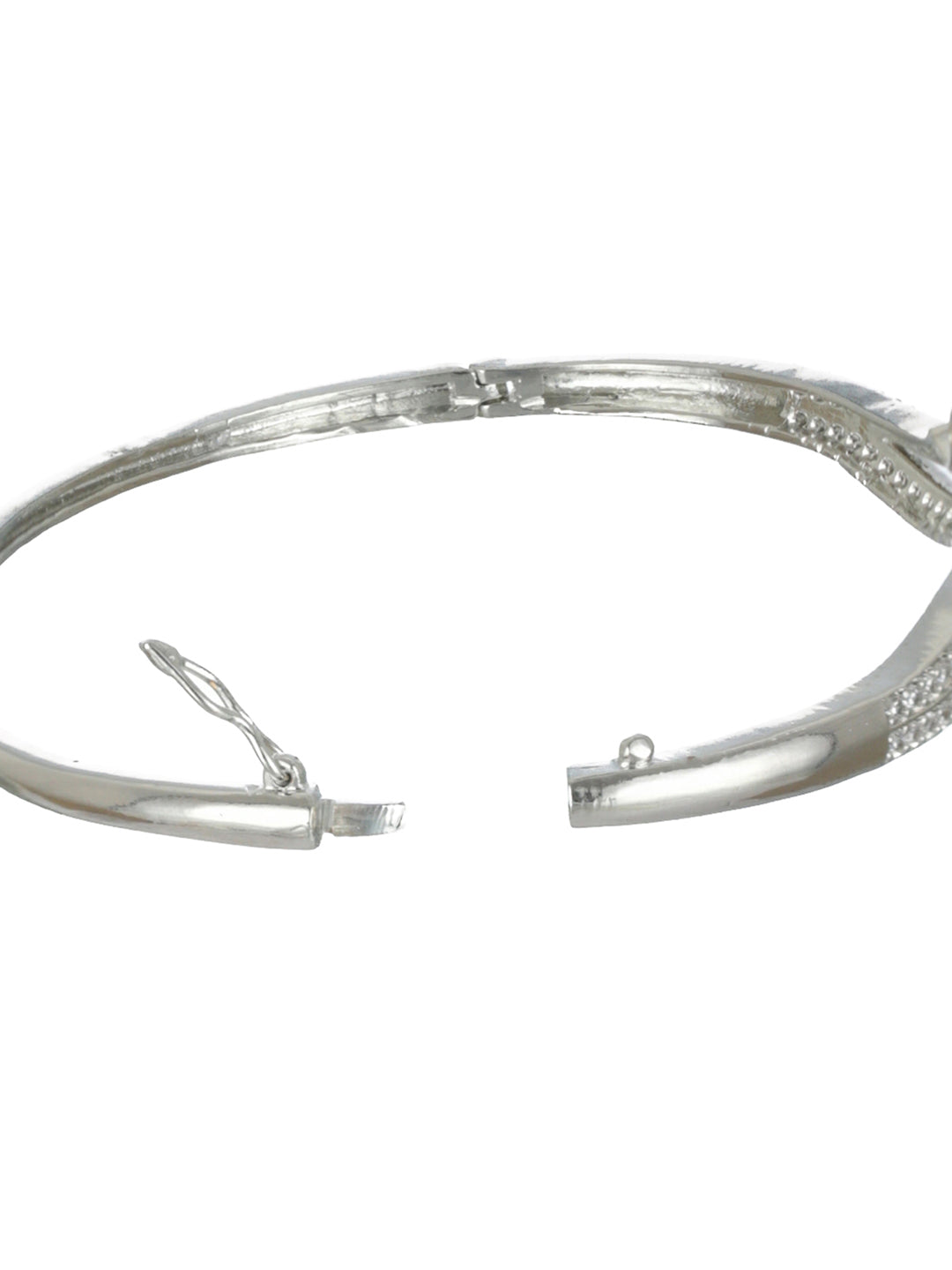 Priyaasi Statement AD Silver-Plated Bracelet
