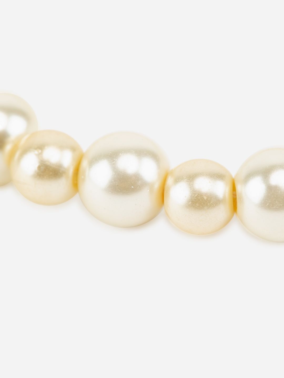 White Pearl Link Gold-Plated Bracelet