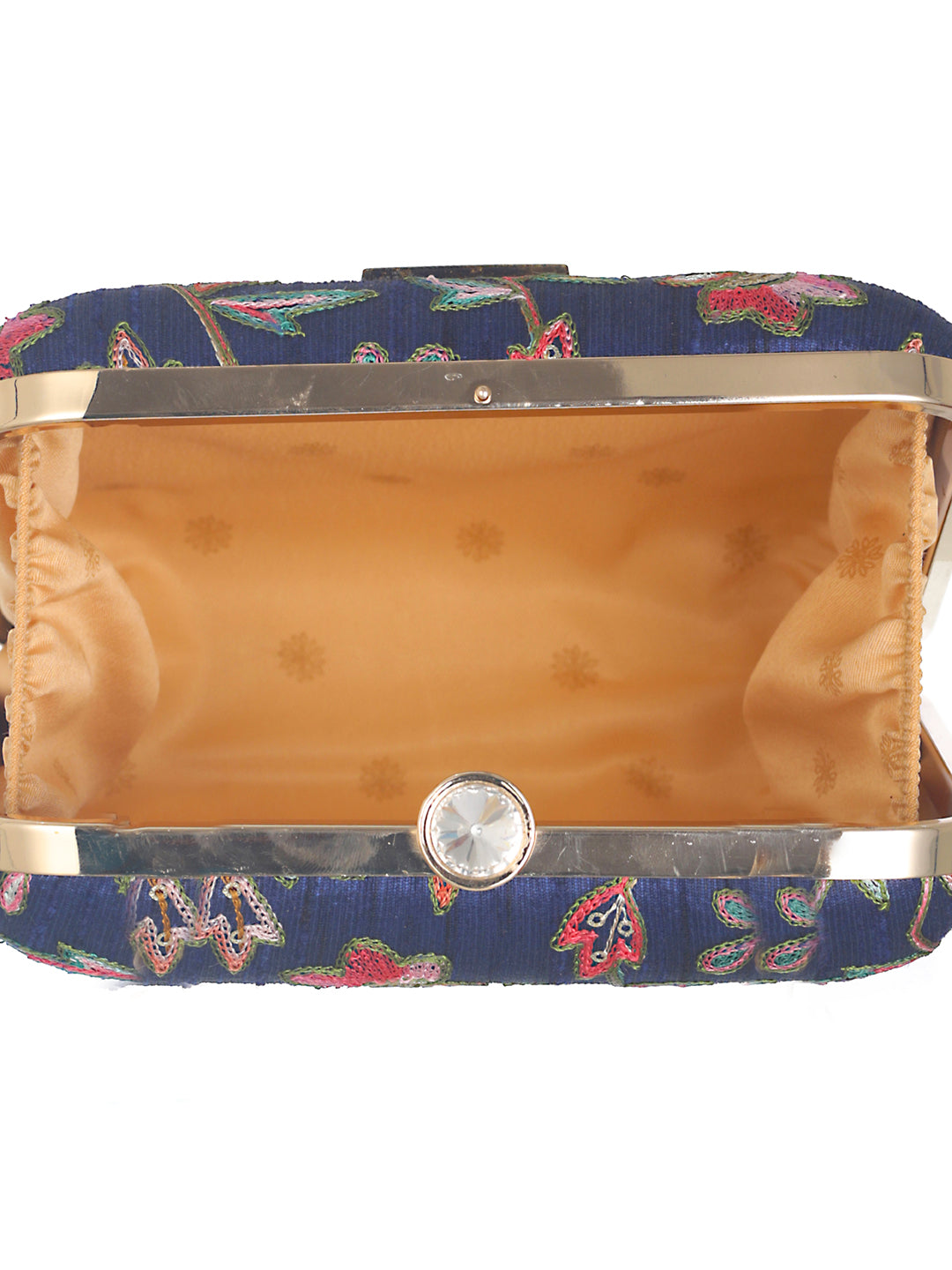 Blue Floral Thread Charm Clutch