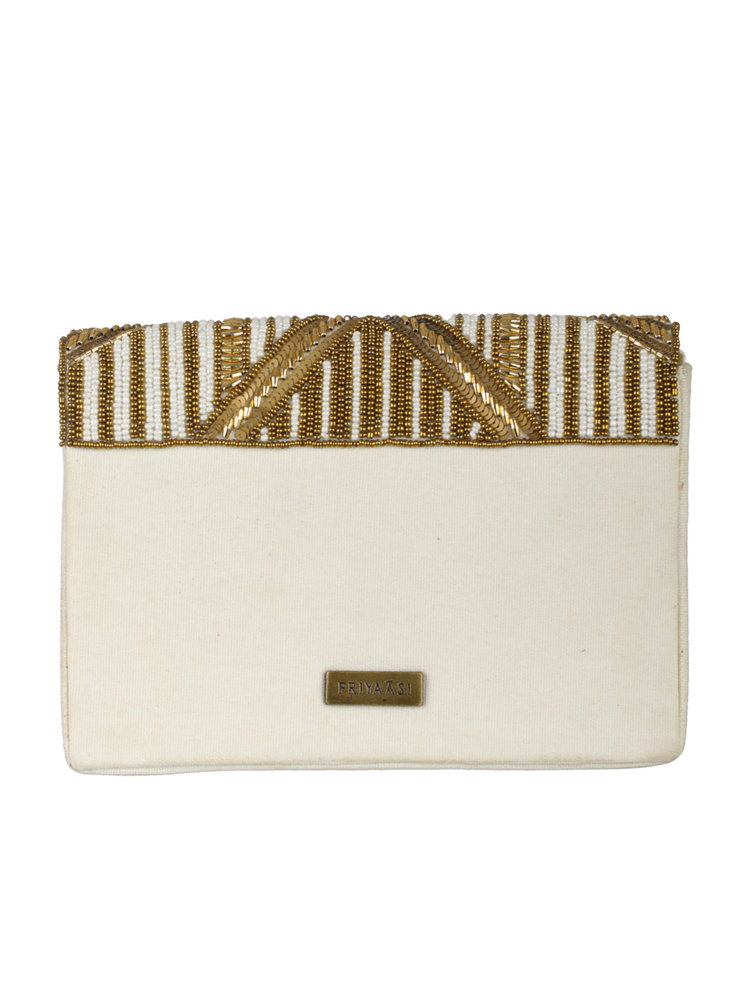 ChalkyGold Beaded Party Clutch