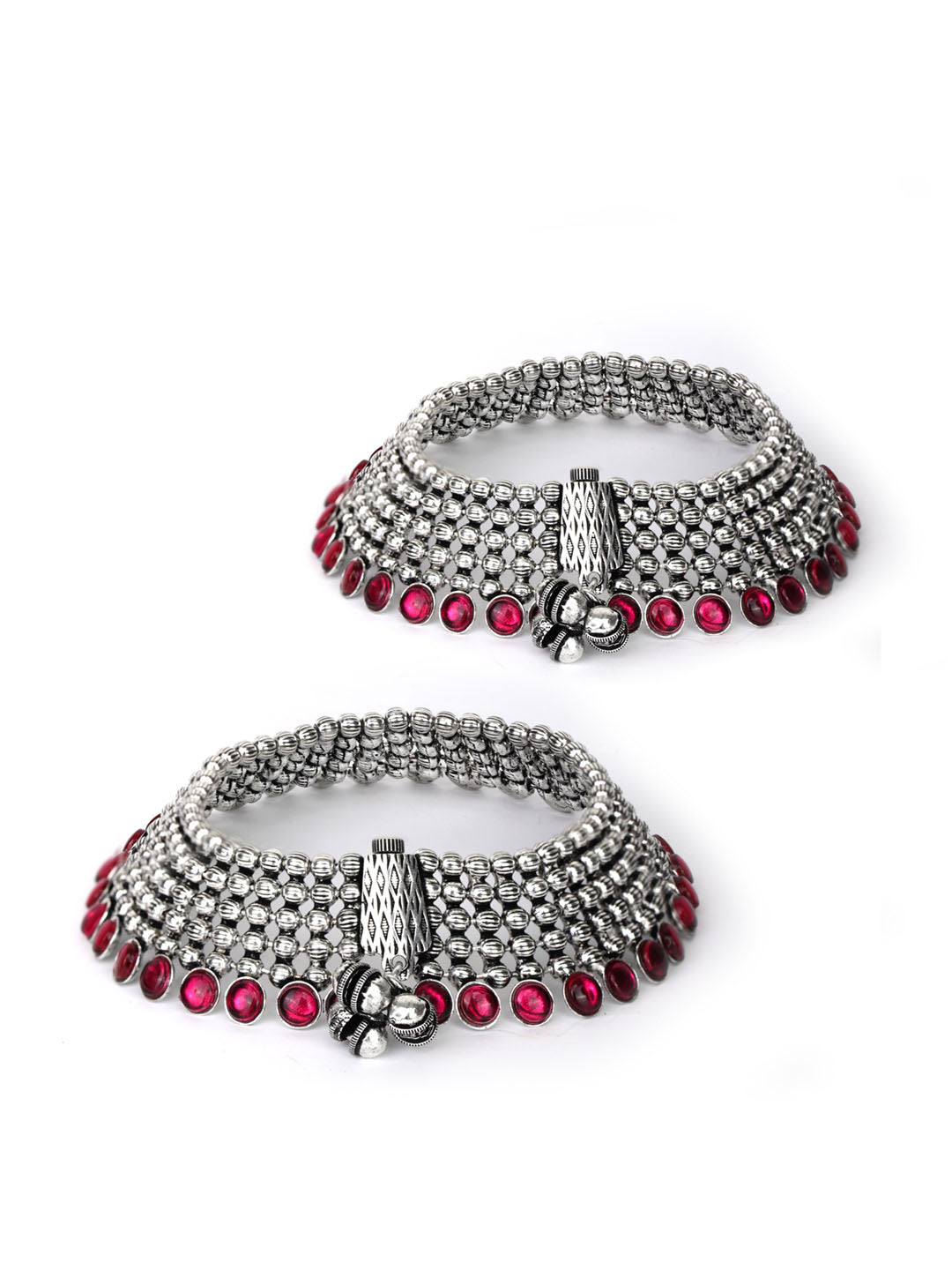 Set of Oxidised German Silver Necklace,Bracelet and Anklet