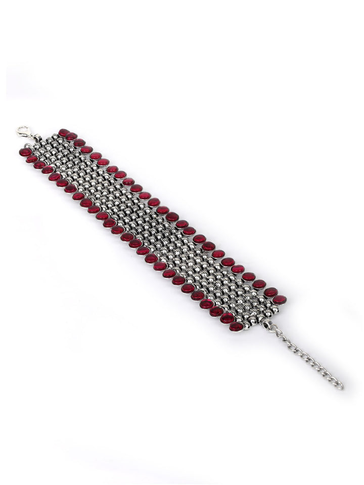 Set of Oxidised German Silver Necklace,Bracelet and Anklet