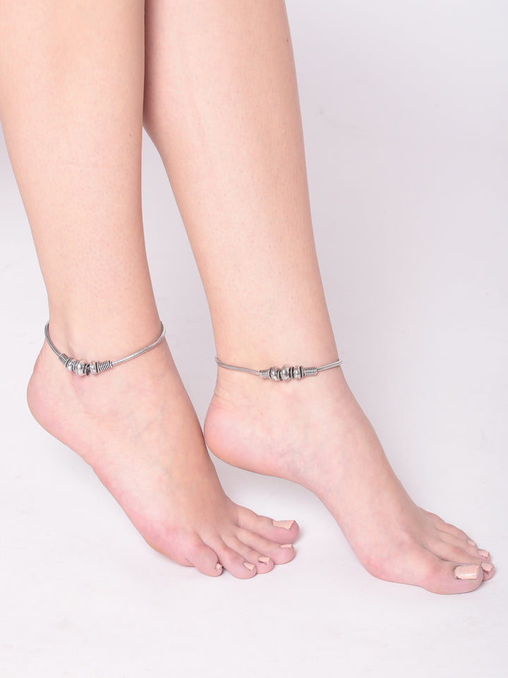 Designer German Silver/Oxidized Anklet/Payal