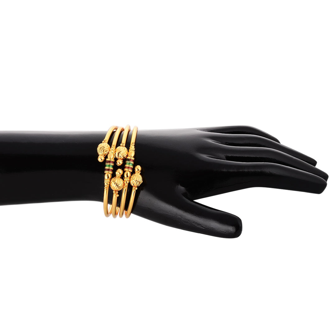 Set Of 2 Gold-Plated Bangles