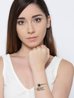 Stylish Black Hand Cuff Bracelet For Girls & Women