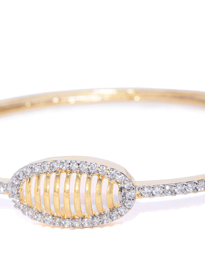 Gold-Plated American Diamond Studded Bracelet