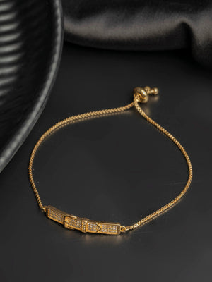 Belt Patterned Rose Gold Bracelet