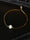 White Stone Rose Gold Plated Spherical Link Bracelet