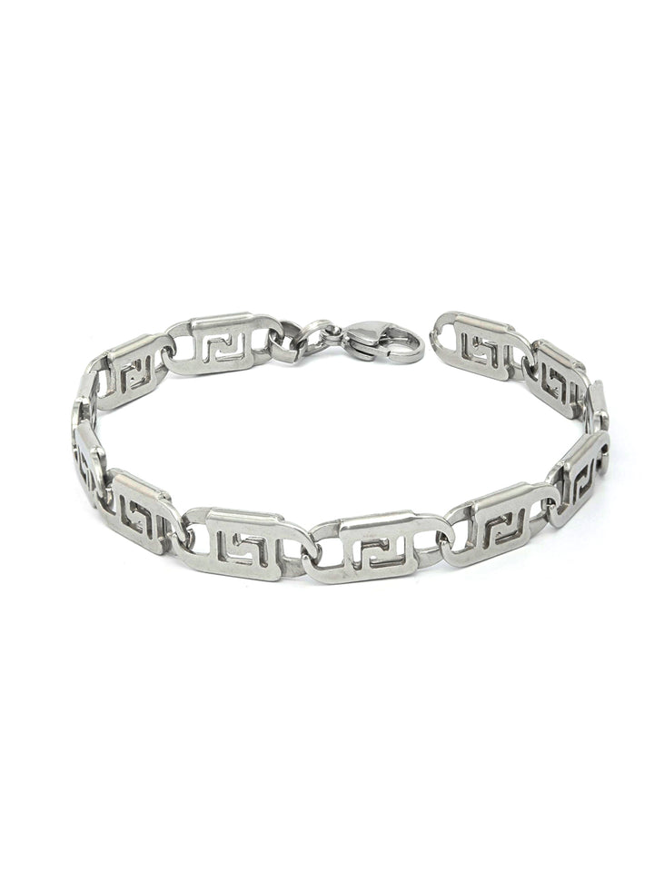 Contemporary Silver Plated Link Bracelet