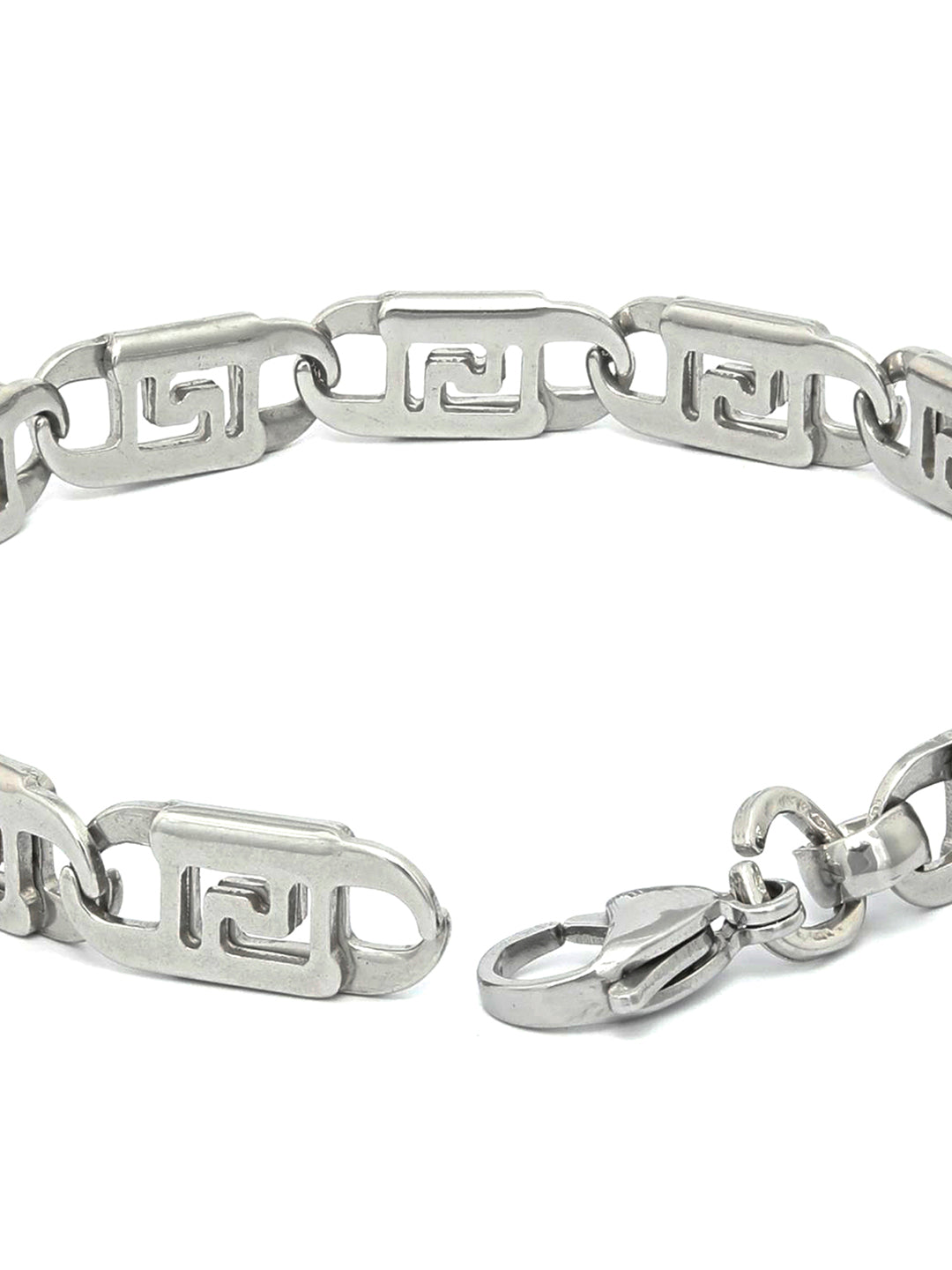 Contemporary Silver Plated Link Bracelet
