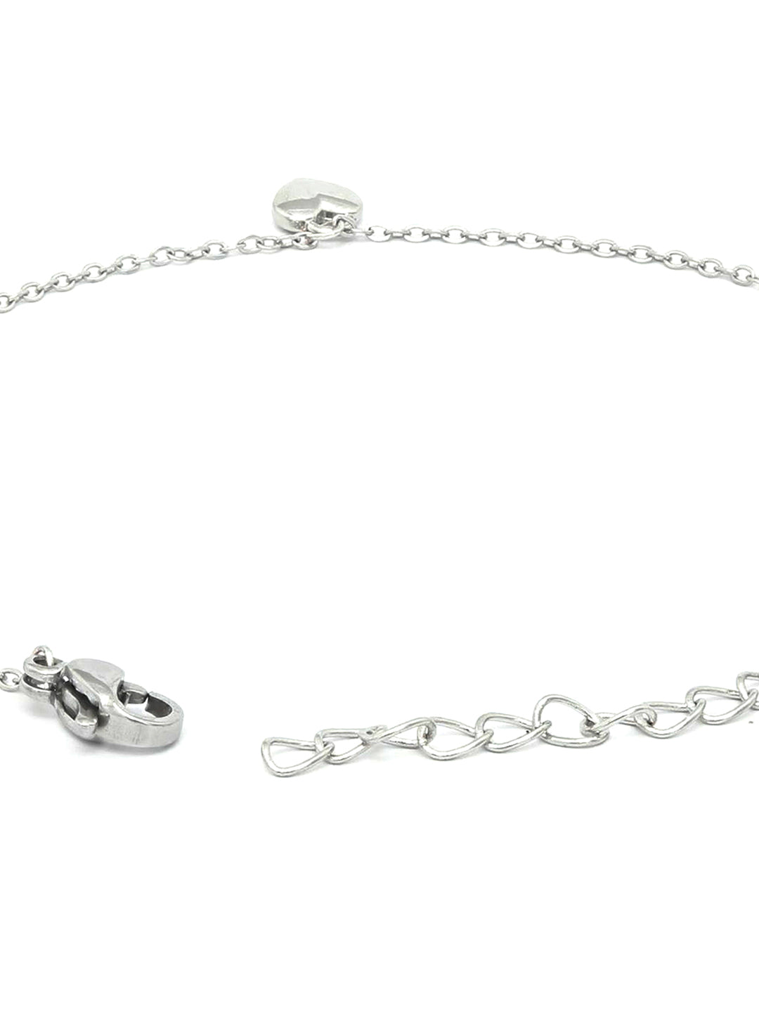 Contemporary Silver Plated Little Heart Link Bracelet