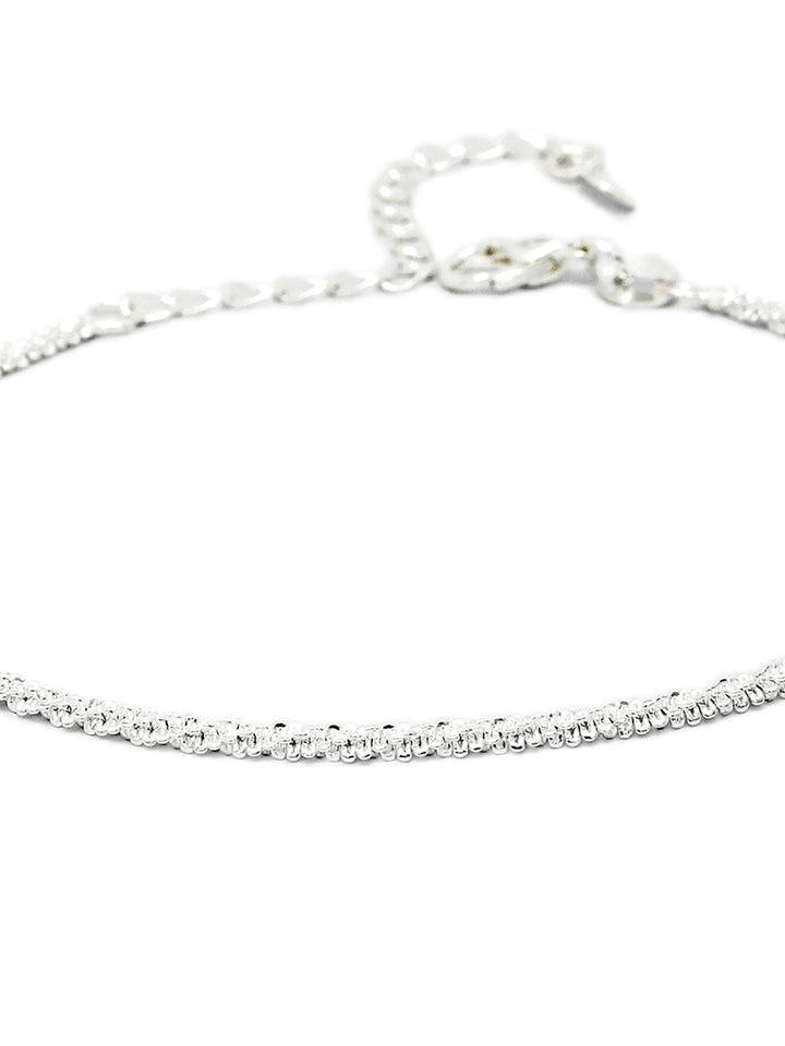 Contemporary Silver Plated Link Bracelet