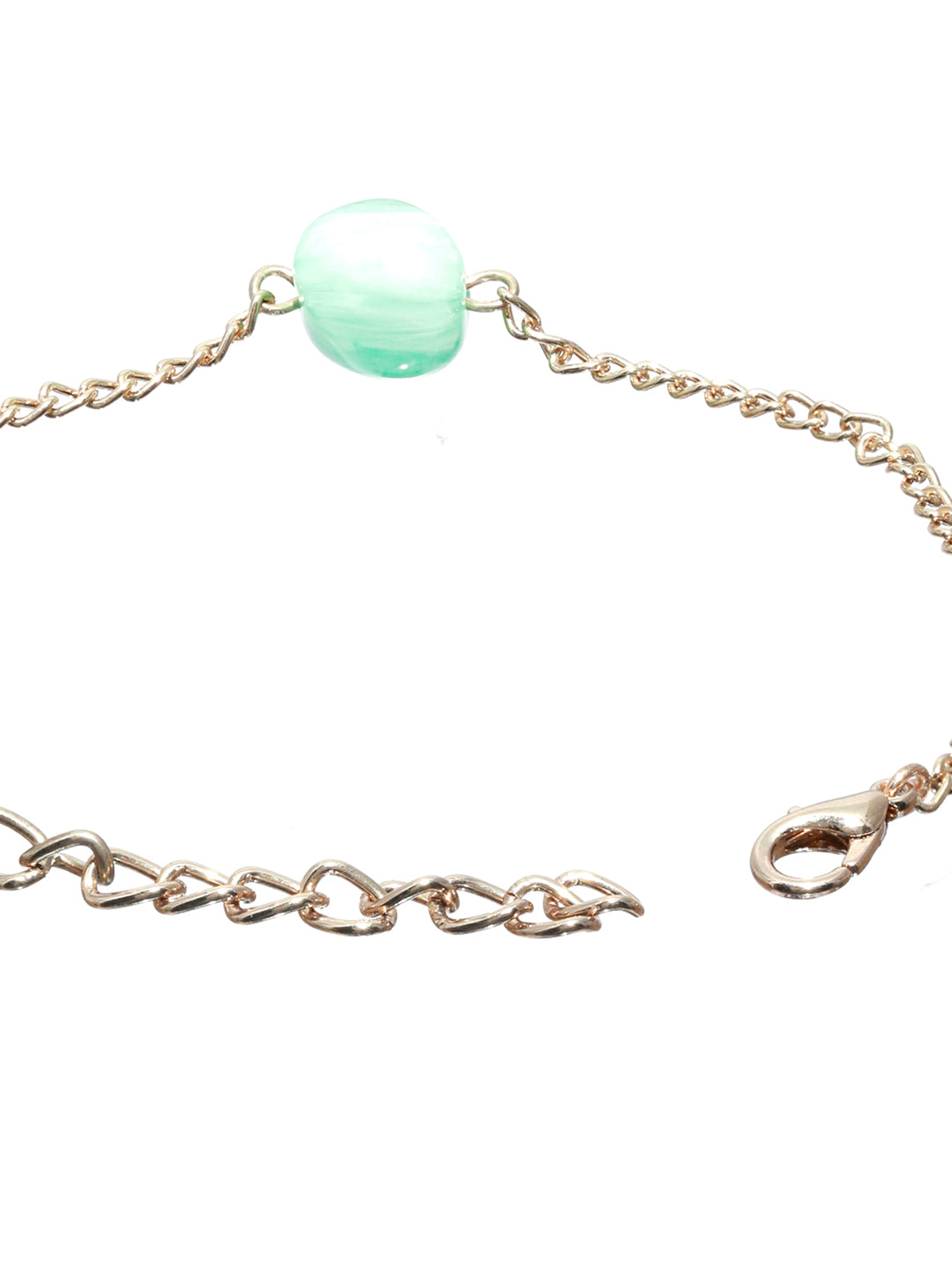 Prita Artificial Stone Rose Gold Plated Link Bracelet Set of 3
