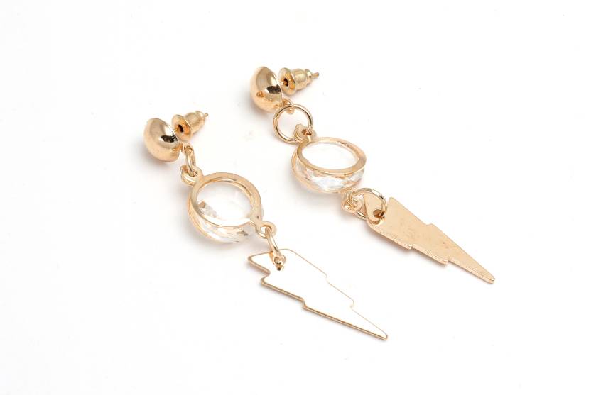 Golden Plated With American Diomond Party Wear Earrings For Women And Girls