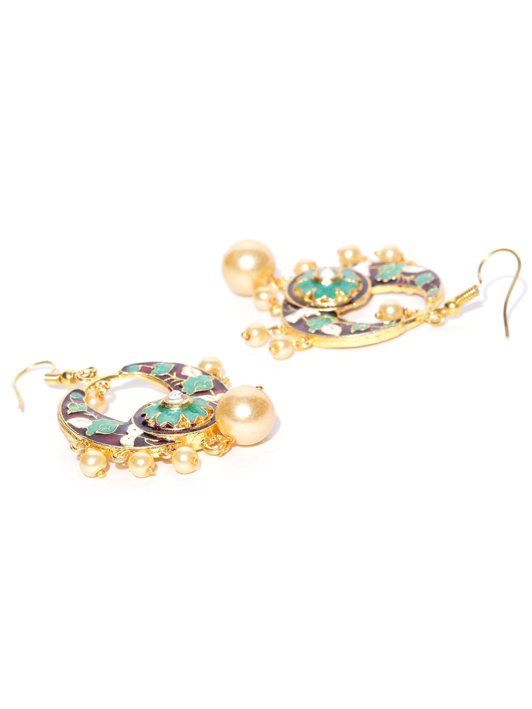 Multicolour Gold Plated Meenakari Designer Earring For Girls & Women