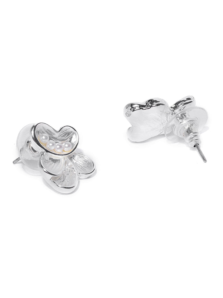 Silver Plated Stud Earrings For Girls & Women