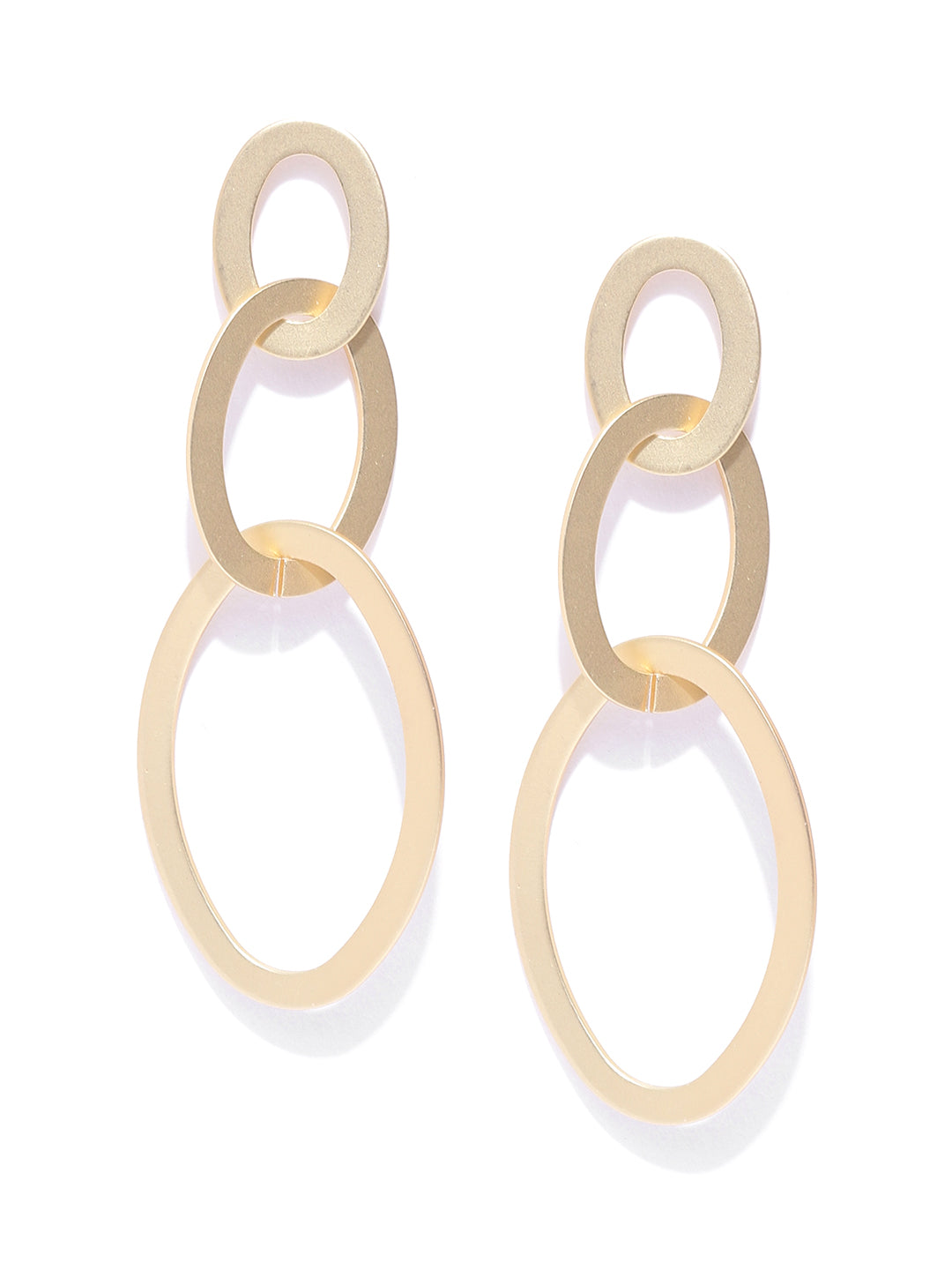 Golden Party Wear Loop Earrings For Girls And Women