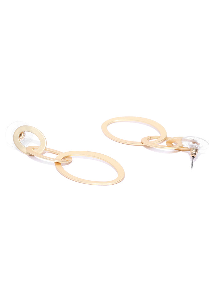 Golden Party Wear Loop Earrings For Girls And Women