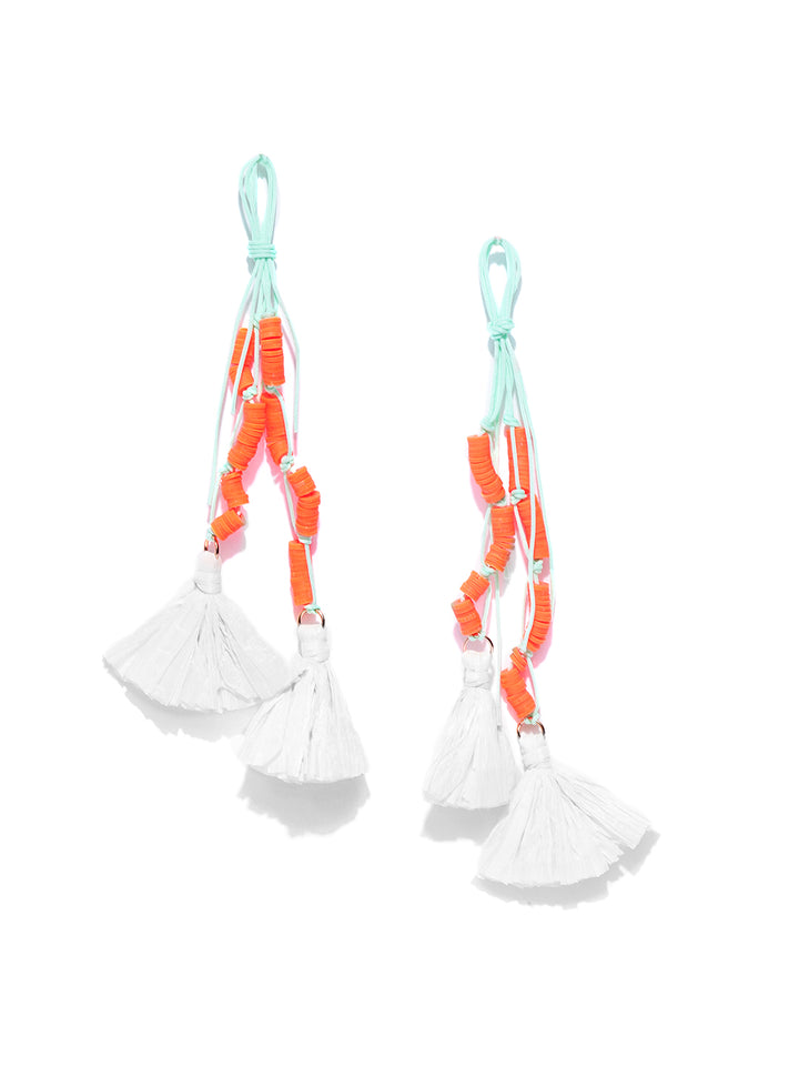 Orange Tassel Earrings For Girls/Women