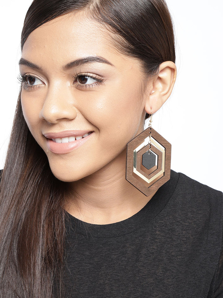 Multilayer Wooden Earrings For Girls/Women