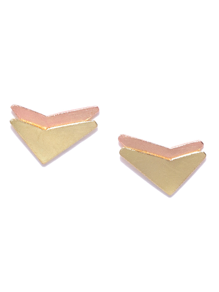 Stylish Gold Plated Geometric Shaped Earring For Women And Girls