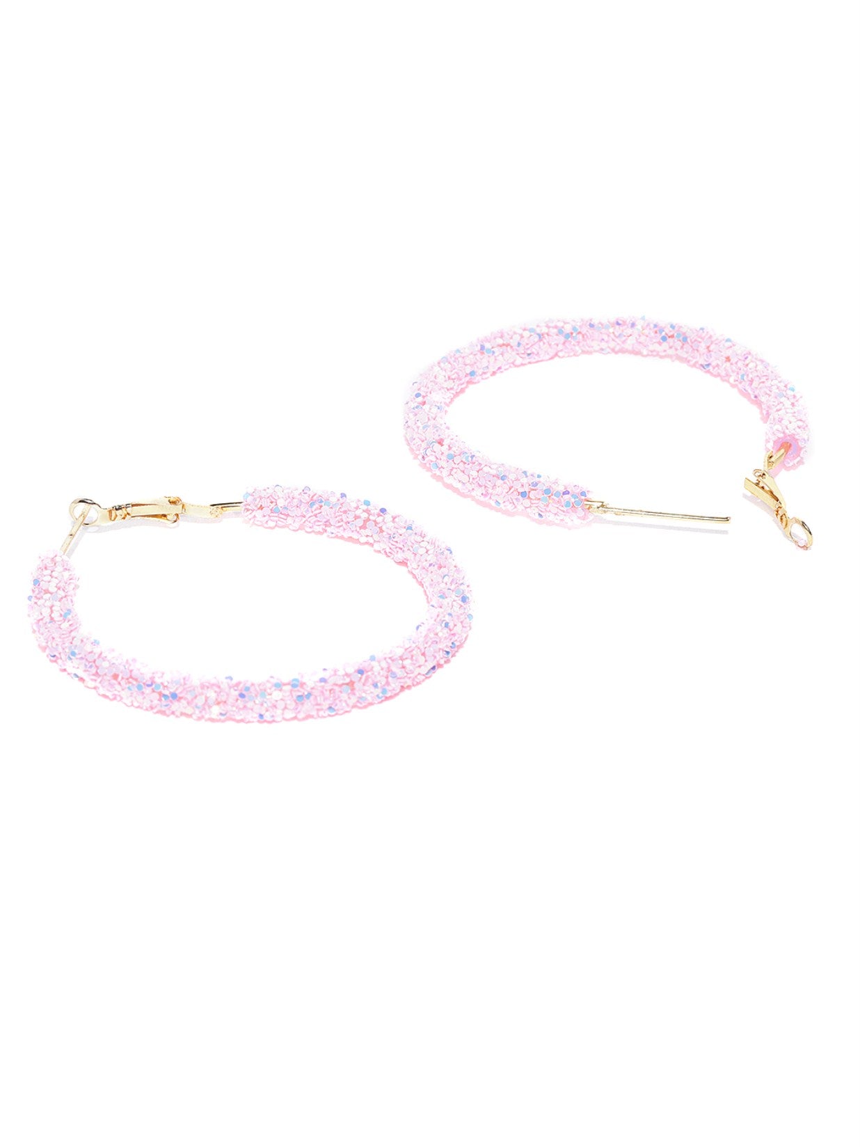 Black Glitter Crystal Hoop Geometric Circular Colourful Hoop Earrings for  Women and Girls  CouponRocks