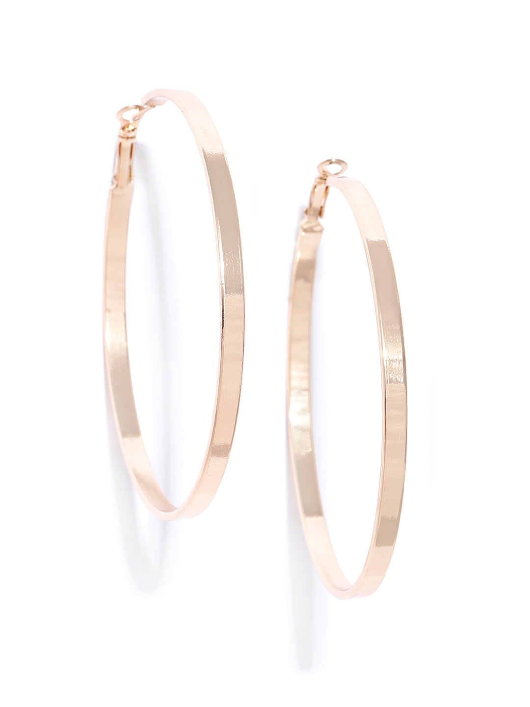 Gold Plated Hancrafted Big Hoop Earrings For Women