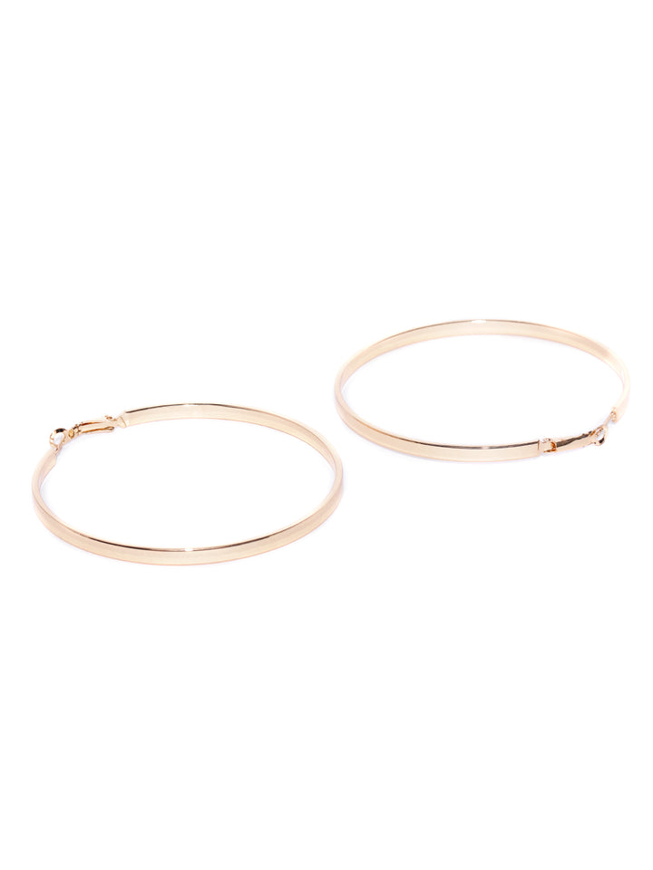 Gold Plated Hancrafted Big Hoop Earrings For Women