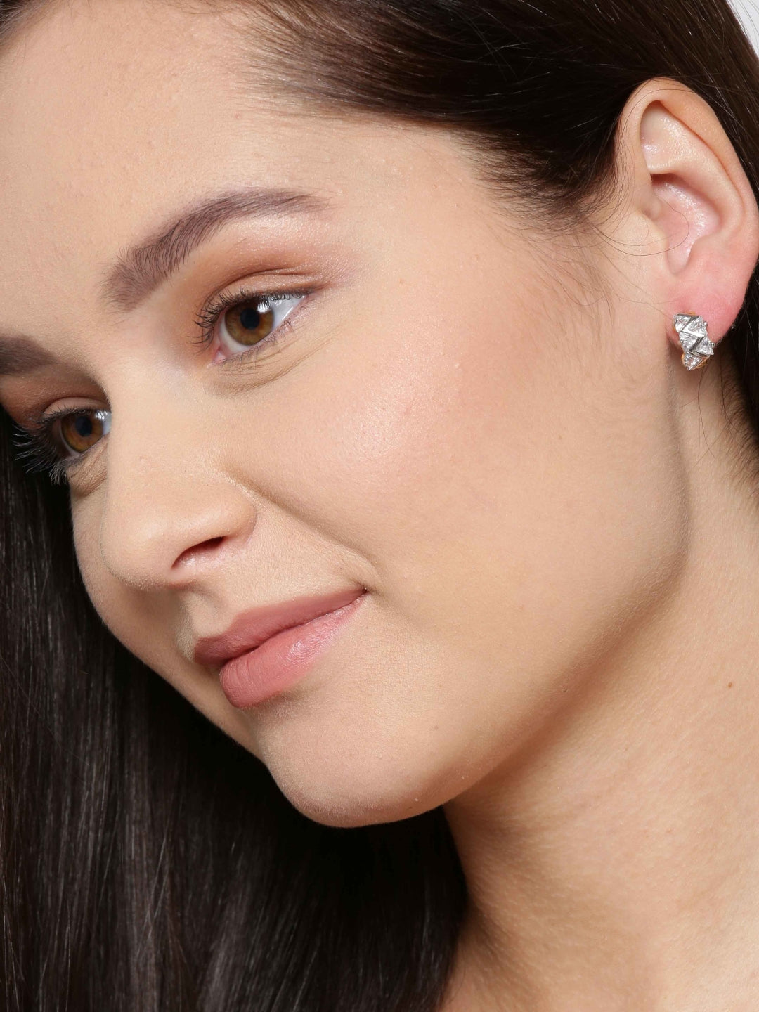 Round Cut 1 Carat diamond Earrings For Women In 14K Rose Gold | Fascinating  Diamonds