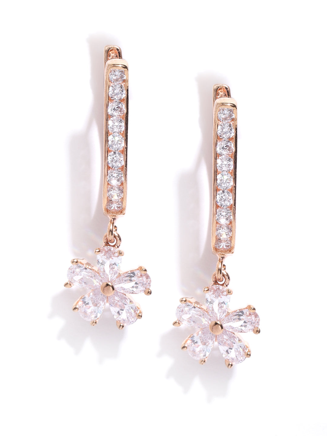 Astral Orbits Diamond Dangle Earrings-Candere by Kalyan Jewellers
