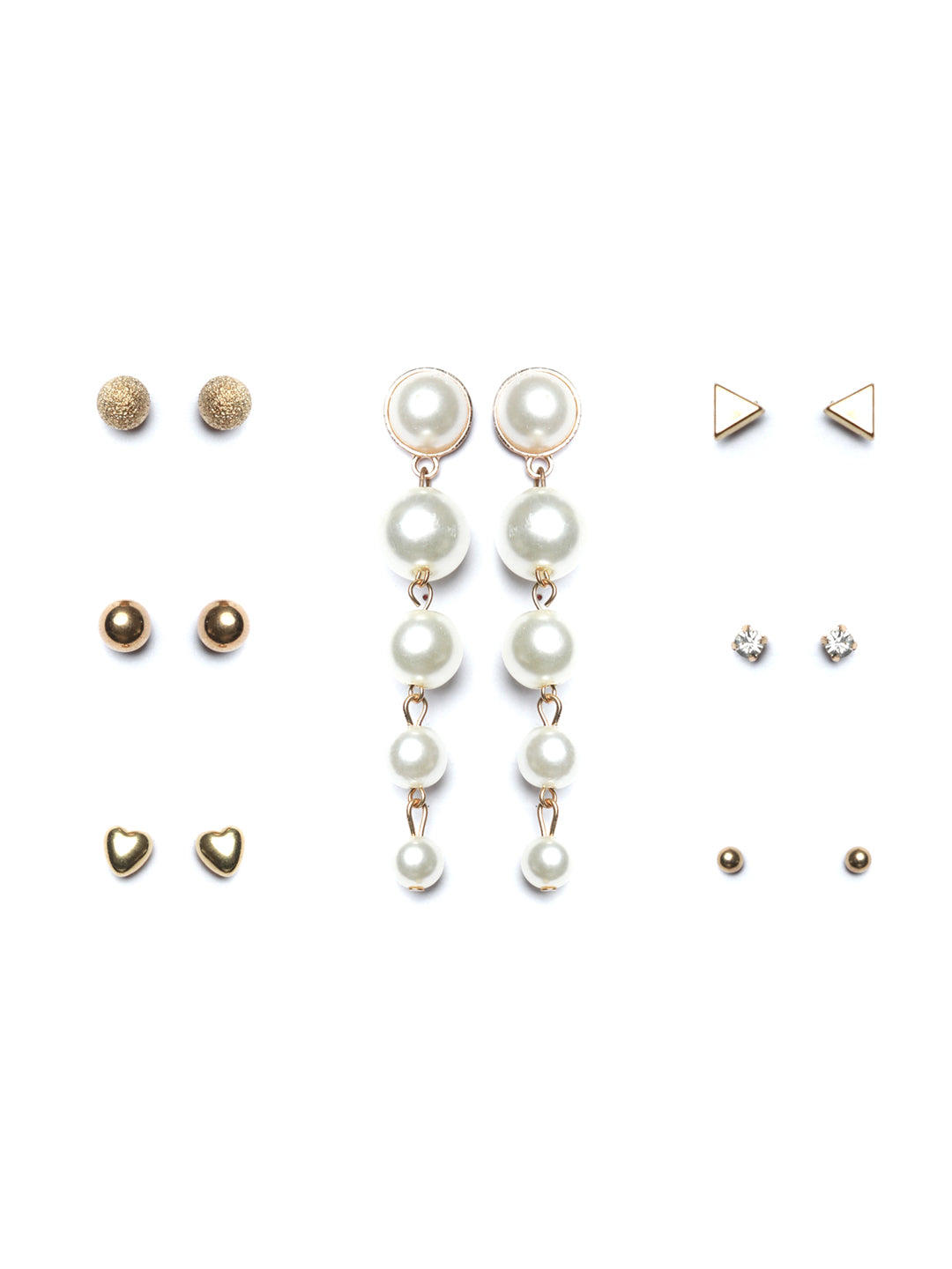 Gold Toned Studs Set of 7