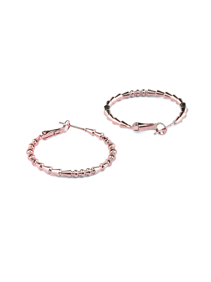 Modern Rose Gold Plated Hoop Earrings