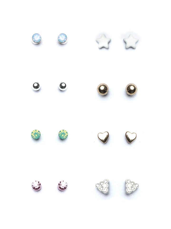 Dainty Stud Earring Set of 8