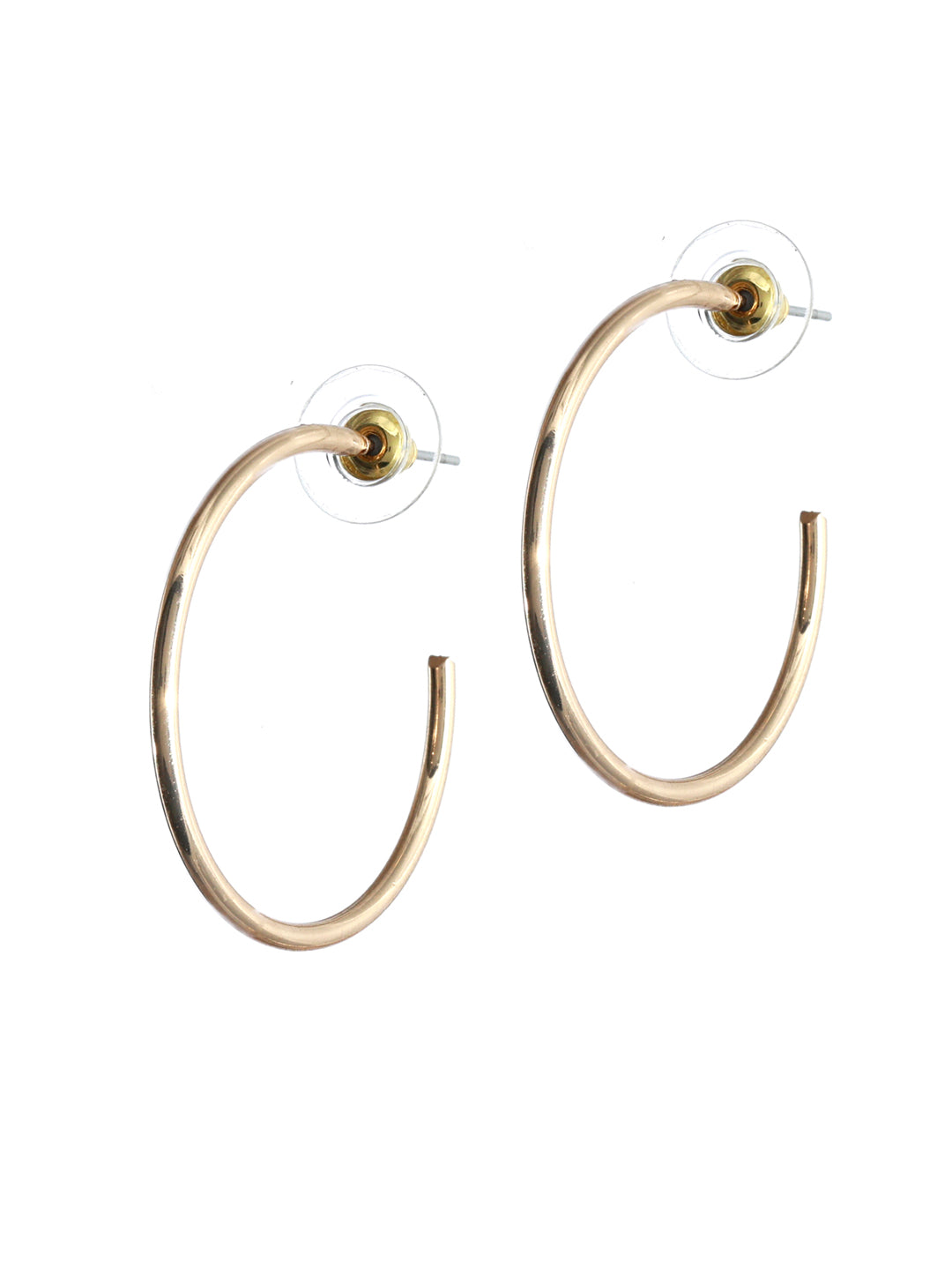 Prita Classic Rose Gold And Silver Plated Hoops Set