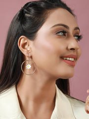 Prita Fresh Daisy Rose Gold Drop Earrings