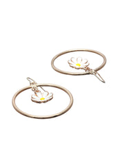 Prita Fresh Daisy Rose Gold Drop Earrings